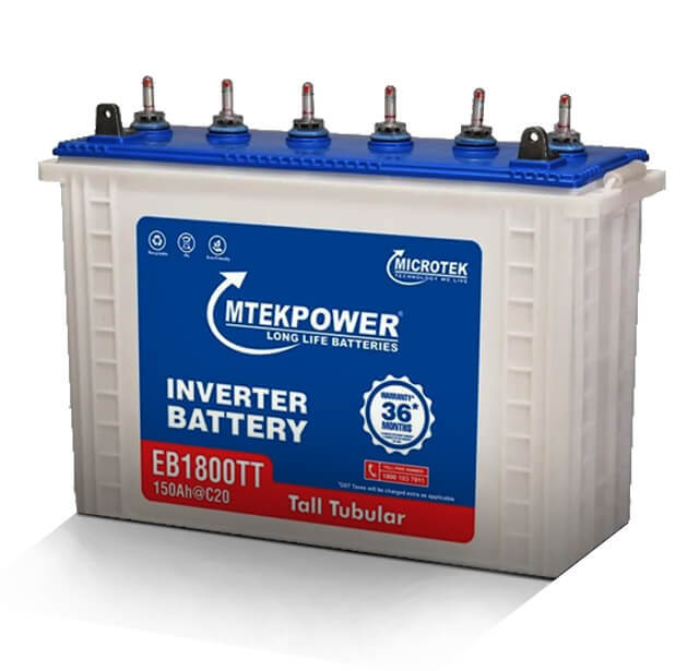 Microtek Eb1800Tt Inverter Battery - Features: Low Maintenance