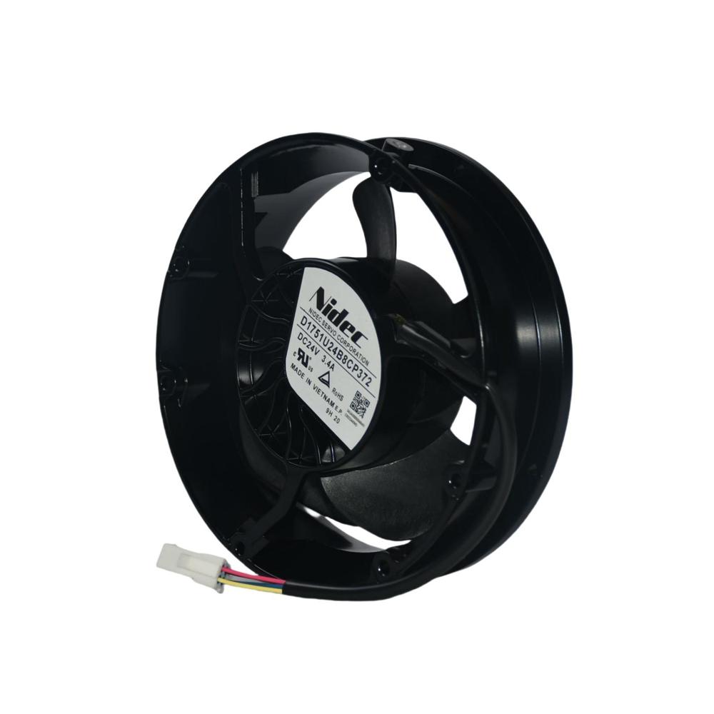 NIDEC D1751U24B8CP372 24V 3.4A Electric Free Standing Axial Flow Fan 3000rpm Speed Ball Bearing Cast Iron