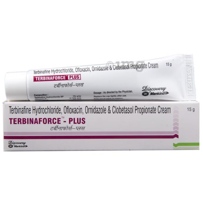 Ofloxacin, Ornidazole, Terbinafine HCI & Clobetasol Propionate Cream