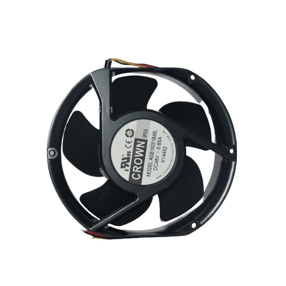 CROWN AGE15051B48L 48V DC 1.20A Semi-Circular Axial Flow Ball Bearing Electric Power Plastic Cooling Fan