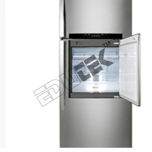 Lab Refrigerator - 18 Cu Ft, 60x60x170 Cm, Silver | Digital Display, Key Lock, Temperature Range: 2-8â°c (Fridge), -20â°c (Freezer)