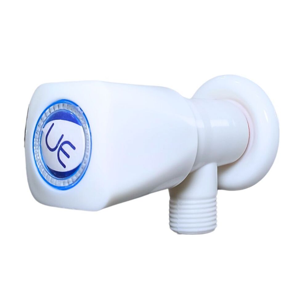 Ue 4 Square Angle Valve Cock - Color: White