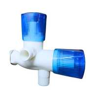 Ue 16 Square Crystal 2 In 1 Angle Cock - Color: White & Blue