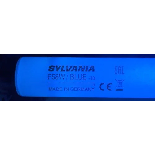 5 Feet Blue T8 Sylvania F58W Tube - Design: Plain