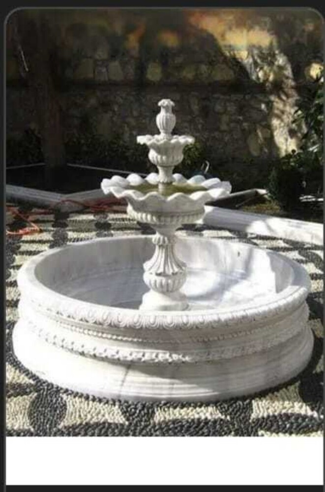 Outdoor Marble Fountain - Color: As Per Requirement