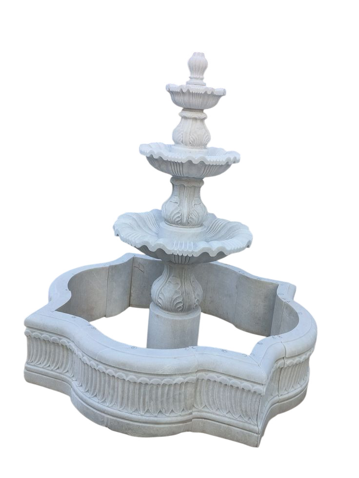 Polished Marble Fountain For Amusement Park - Color: As Per Requirement