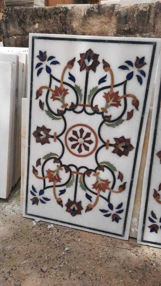 Elegant Marble Inlay Flooring - Color: Different Available