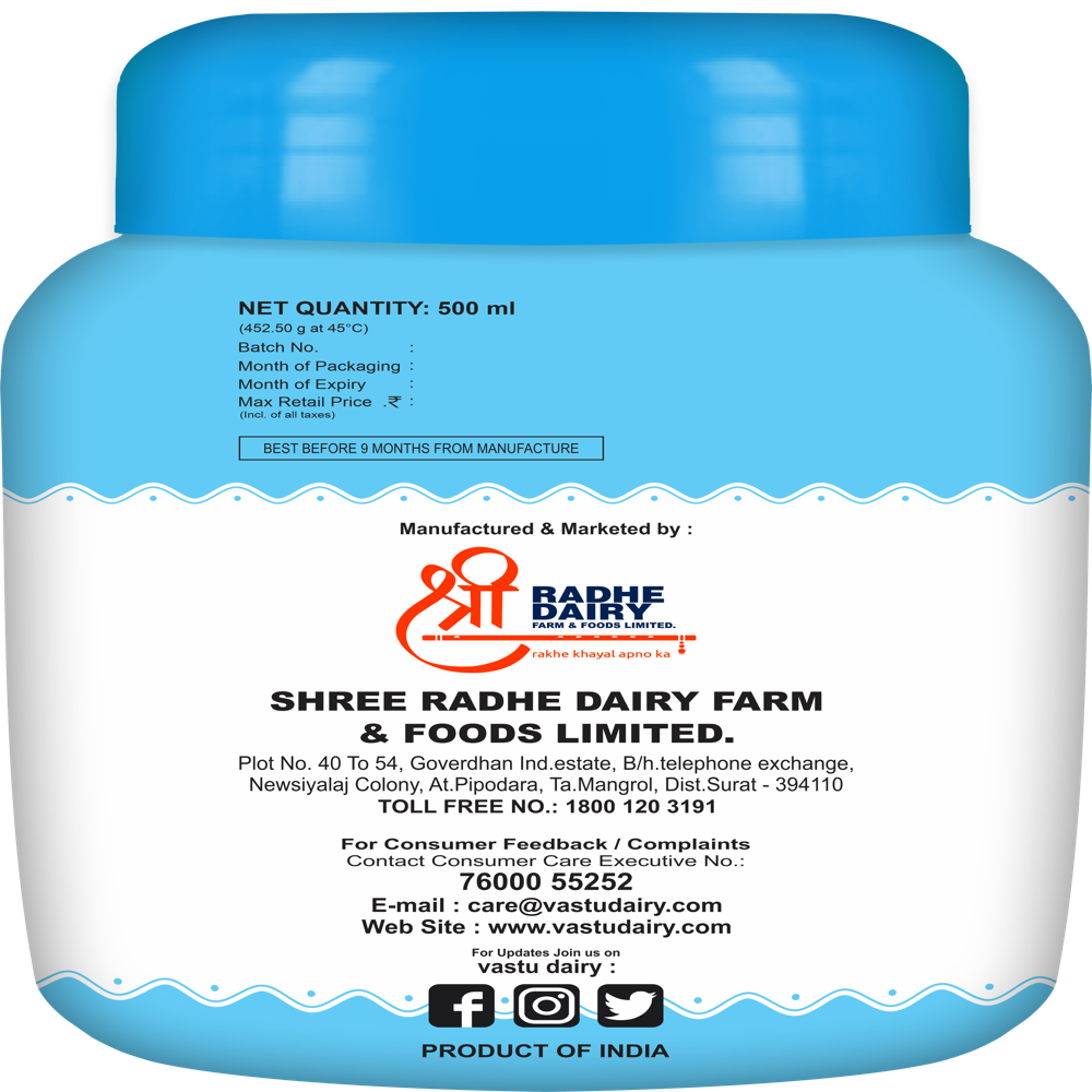 Buffalo Ghee 500 Ml - Age Group: Children