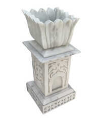 Pure Makrana Marble Tulsi Pot