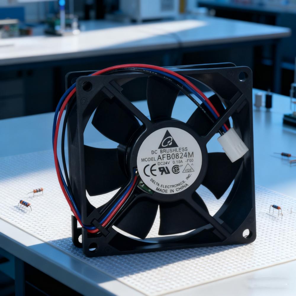 Delta AFB0824M 24V 8cm Ball Bearing Electric Plastic Duct Axial Inverter Frequency Cooling Fan