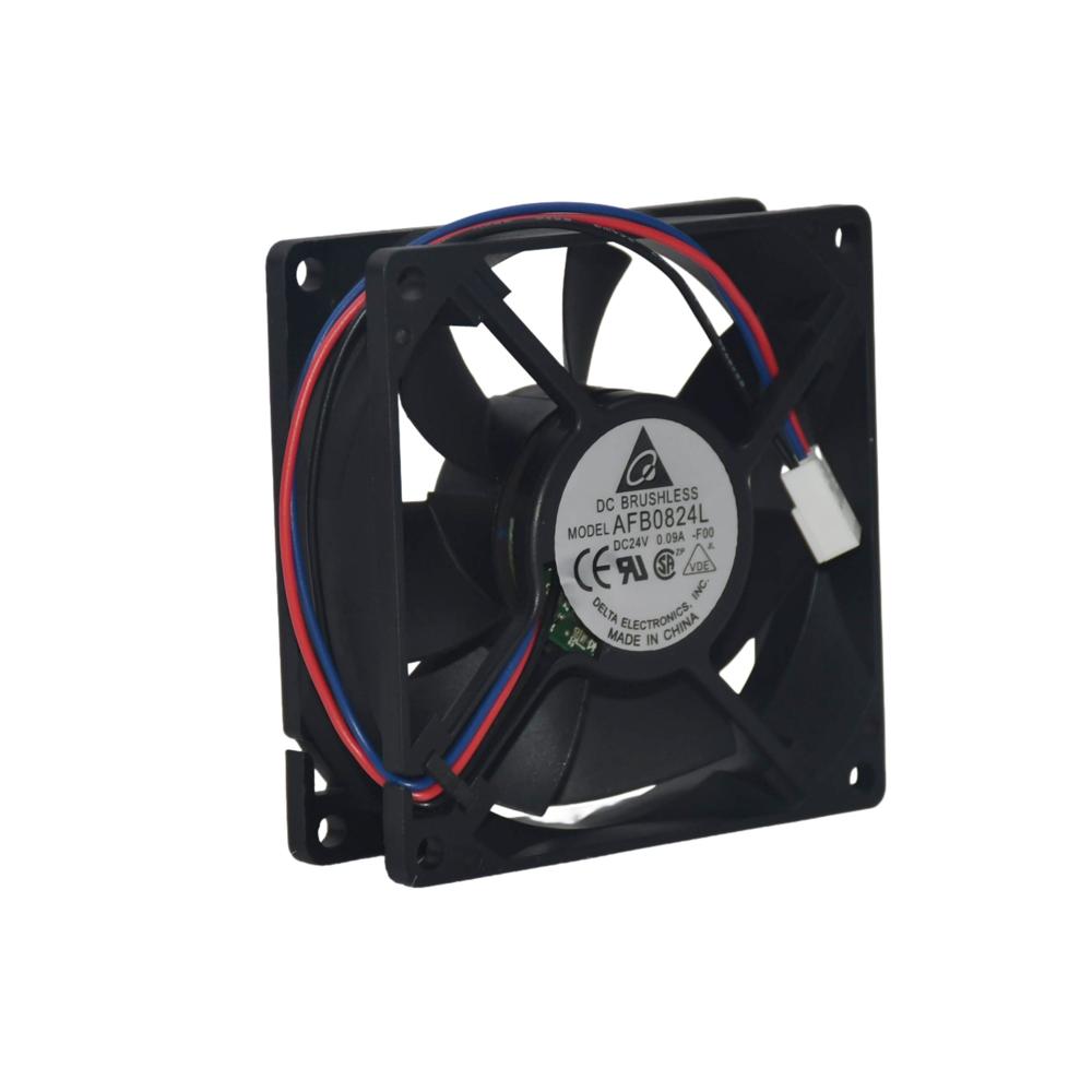 Delta Afb0824l 8cm 24v 0.09a Ball Bearing Electric Plastic Inverter Industrial Computer Cooling Fan - Color: Black