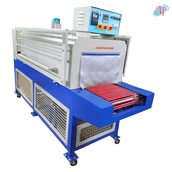 Pharma Bottle Automatic Shrink Wrapping Machine - Color: Grey & Blue