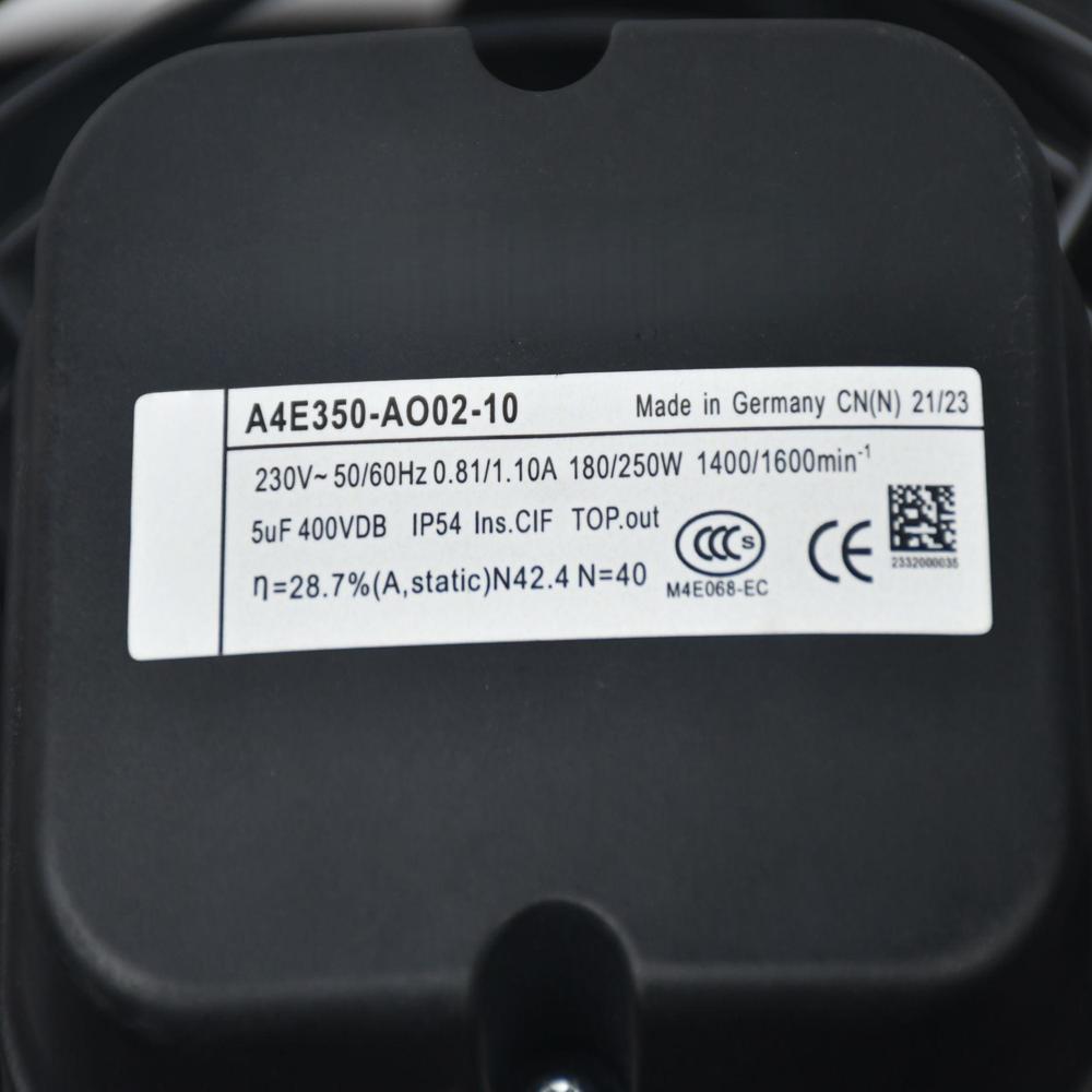 EBM PAPST A4E350-Ao02-11 Industrial Inverter Fan with Ball Bearing 180/250W 230V Industrial Fans 