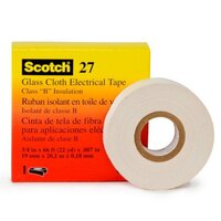 Scotch 27 Class B Glass Cloth Tape - Color: White