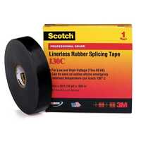 Scotch 130c Linerless Rubber Splicing Tapes - Color: Black