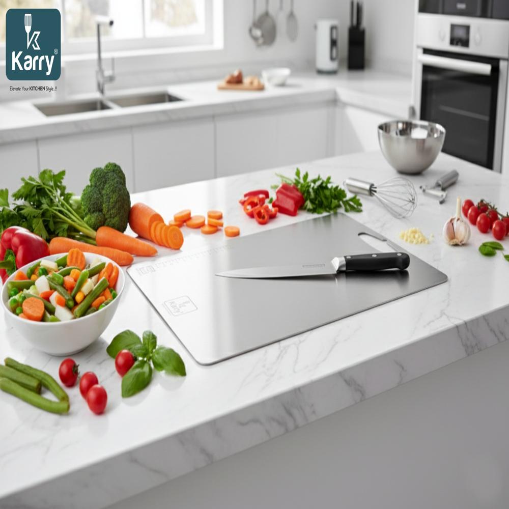 Stainless Steel (S.S.) Chopping Cutting Board Steeluxe Small(35/25 CM)