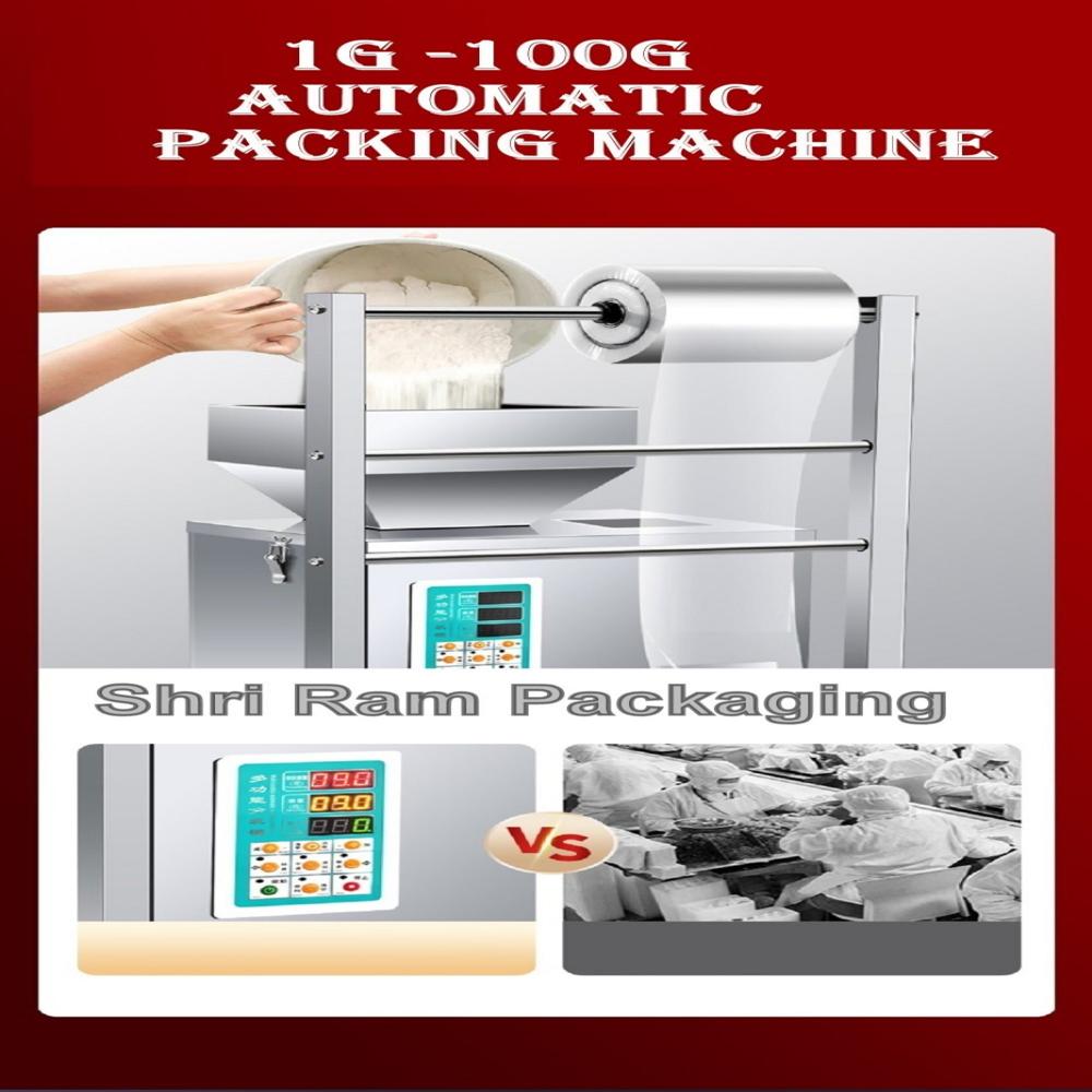 Automatic 3 Side Sealing Machine 1g -100g - Color: Silver