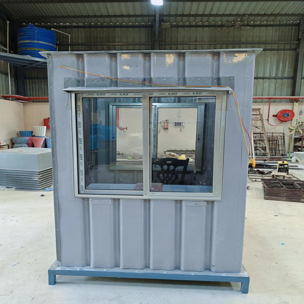 Grey Frp Portable Security Cabin - Color: Gray