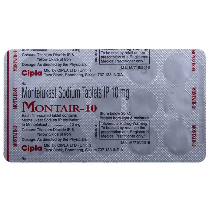 Montelukast Film Coated Tablets - Drug Type: General Medicines
