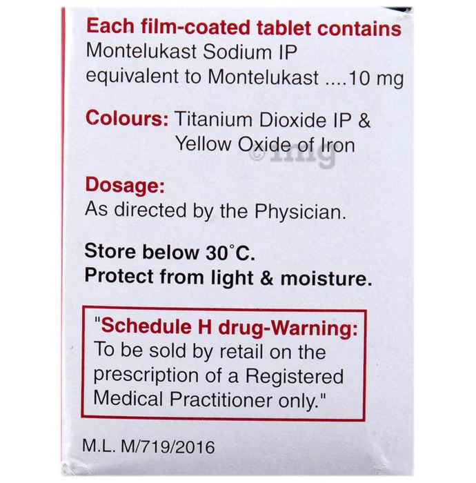 Montelukast Film Coated Tablets - Drug Type: General Medicines