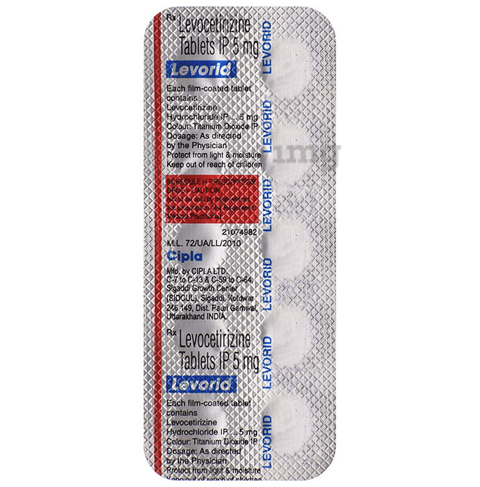 Levocetirizine Hydrochloride Tablets - Drug Type: General Medicines