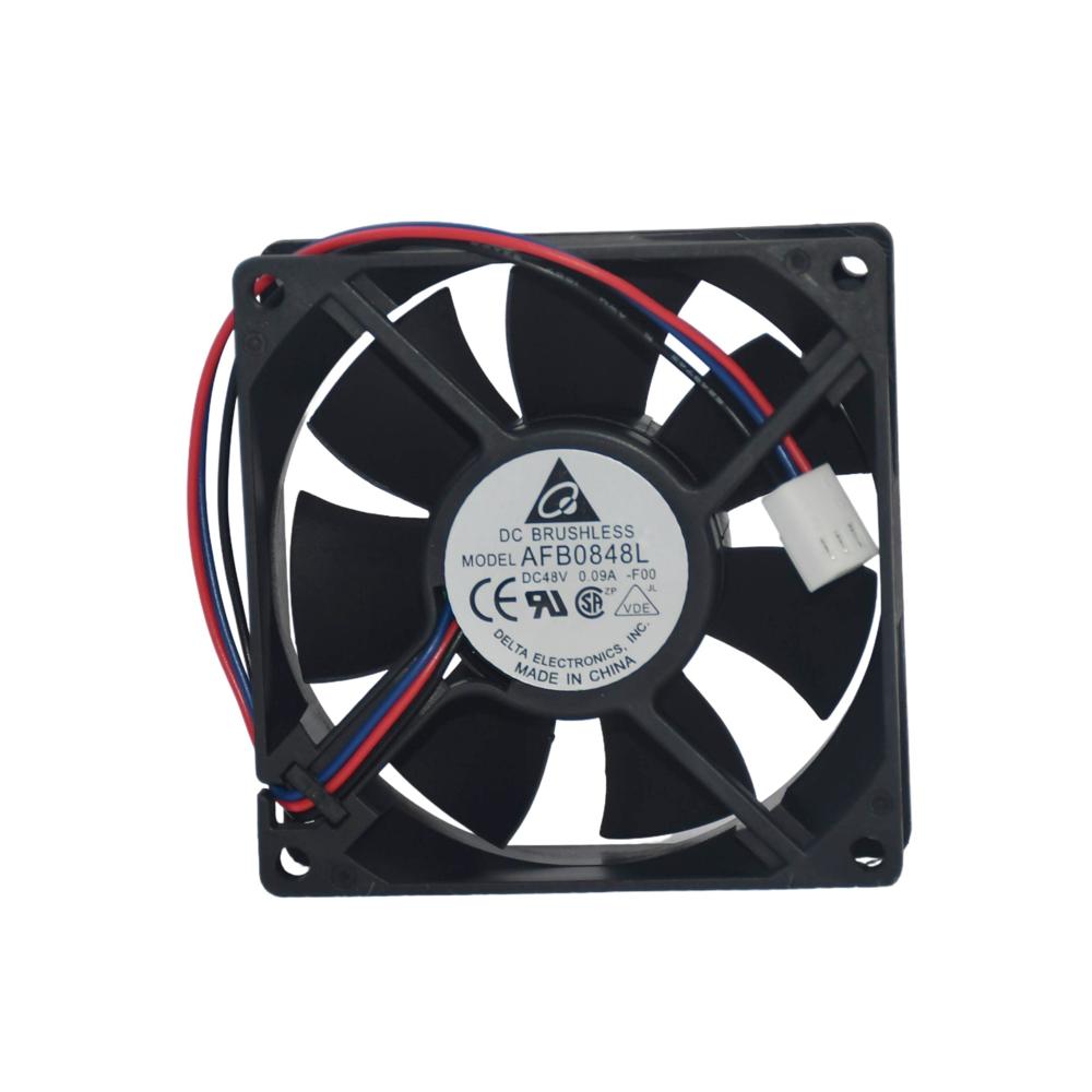 DELTA AFB0848L 48V DC 0.09A Inverter Axial Flow Fan 8025mm Plastic Blades 3000rpm Speed Power Source