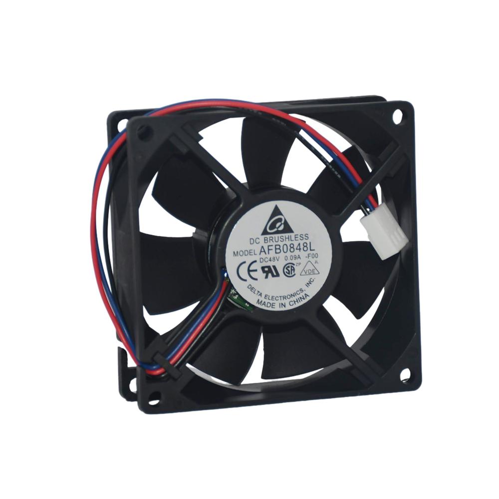 DELTA AFB0848L 48V DC 0.09A Inverter Axial Flow Fan 8025mm Plastic Blades 3000rpm Speed Power Source