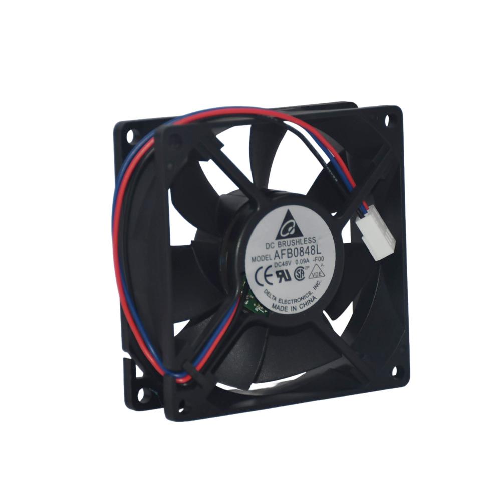 DELTA AFB0848L 48V DC 0.09A Inverter Axial Flow Fan 8025mm Plastic Blades 3000rpm Speed Power Source