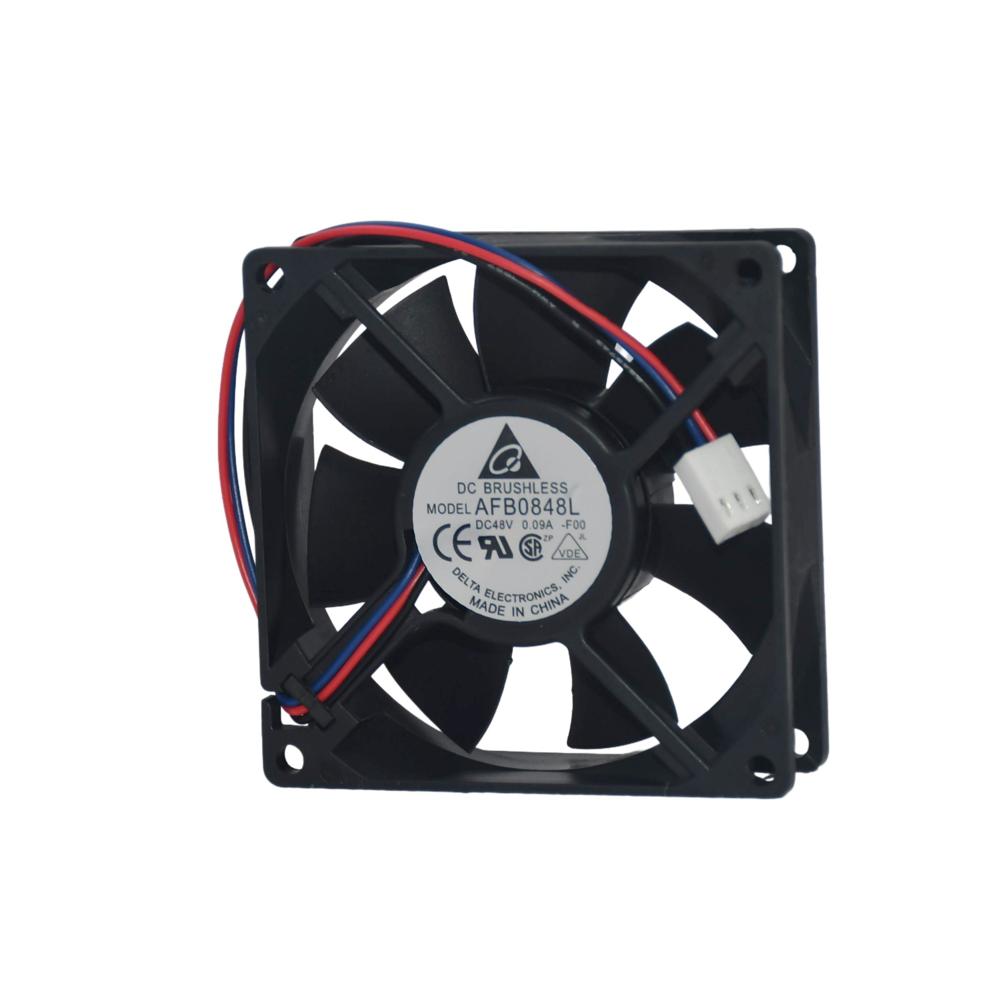 DELTA AFB0848L 48V DC 0.09A Inverter Axial Flow Fan 8025mm Plastic Blades 3000rpm Speed Power Source