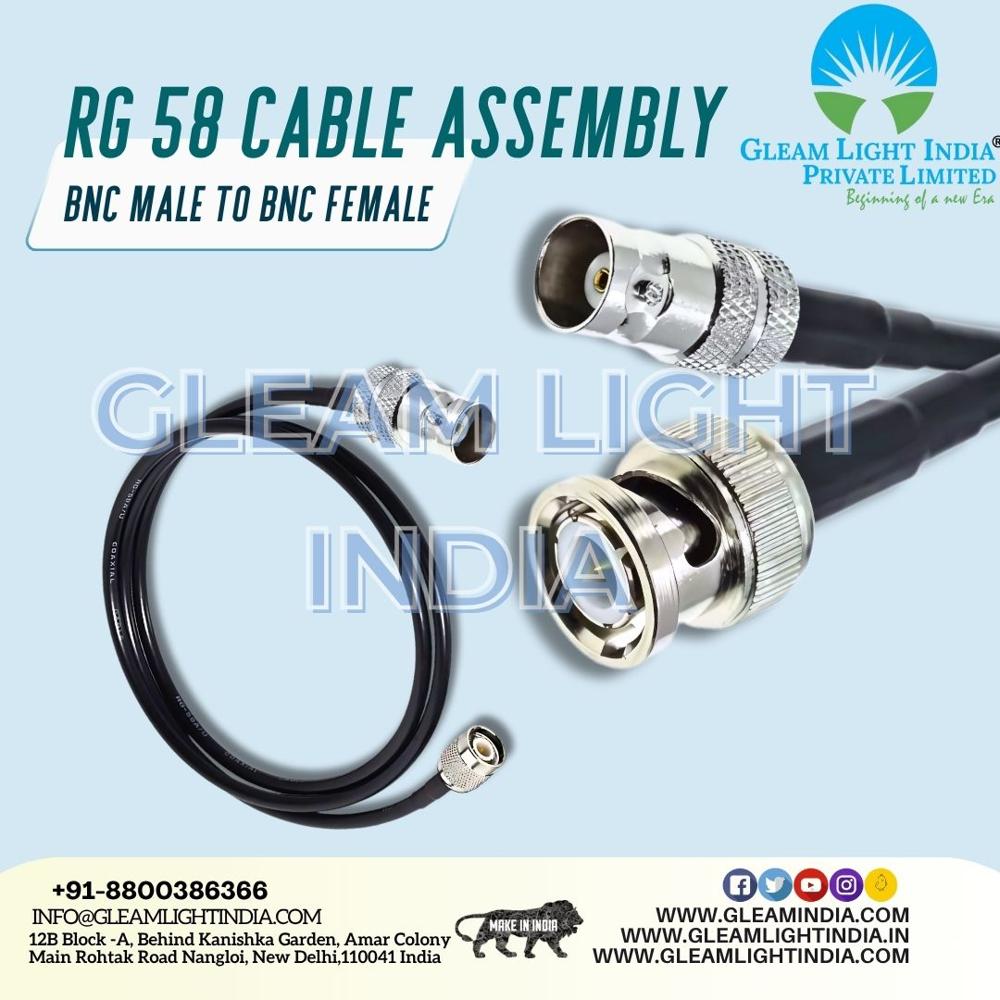 RF Cable Assembly BNC Male to BNC Female in RG58