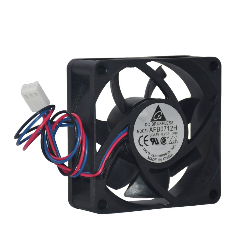 Delta AFB0712H Heater Ball 12V 0.29A 7025 7cm Cooling Fan with 3000rpm Speed Plastic Blade