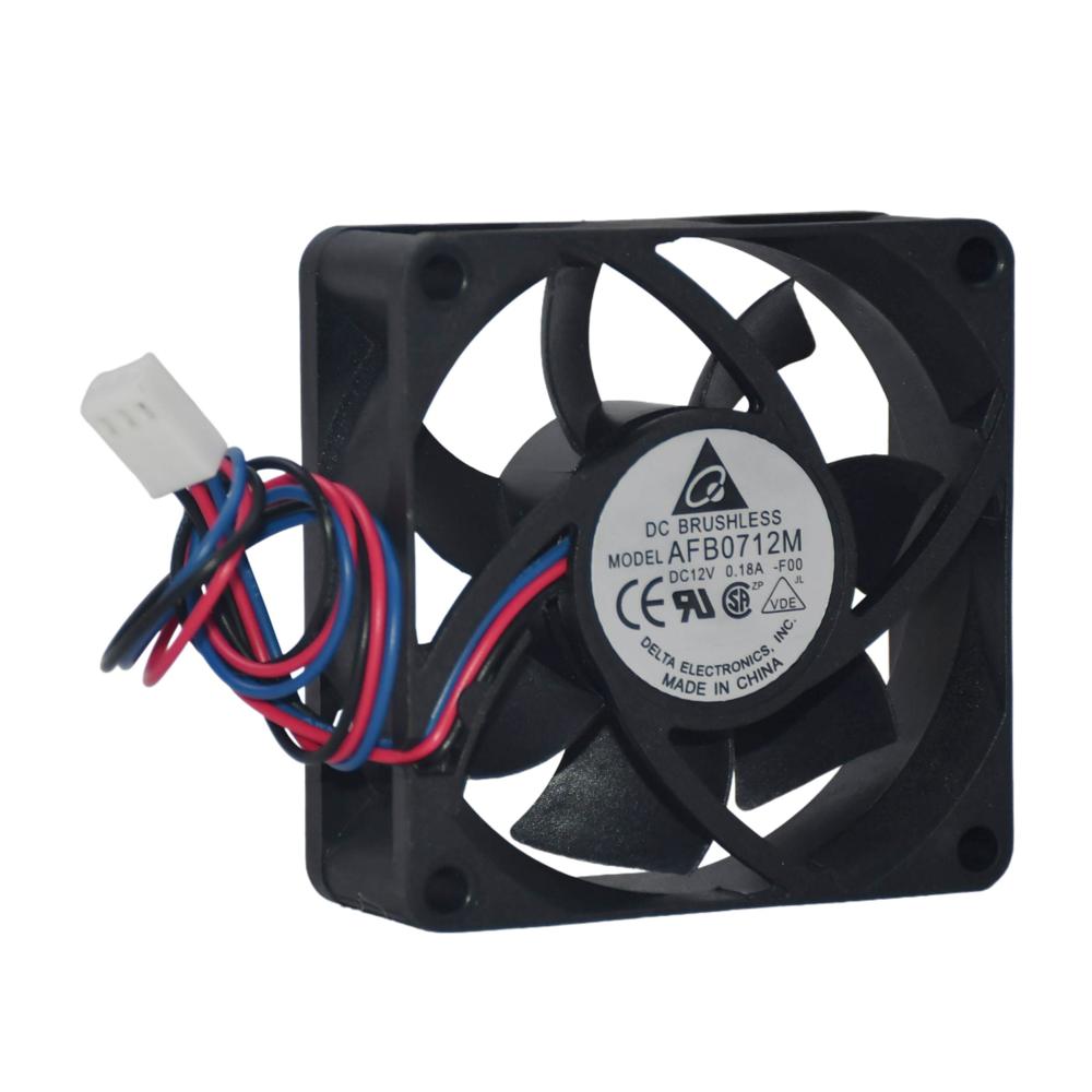 Delta AFB0712M 7025mm CPU Chassis Speed Fan 12V 0.18A 7Cm Plastic Blades Cooling Fan
