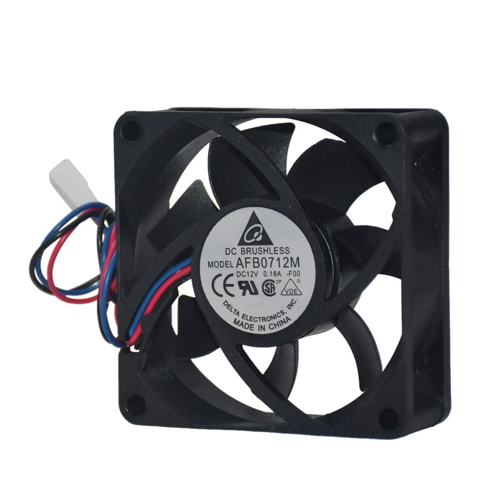 Delta AFB0712M 7025mm CPU Chassis Speed Fan 12V 0.18A 7Cm Plastic Blades Cooling Fan
