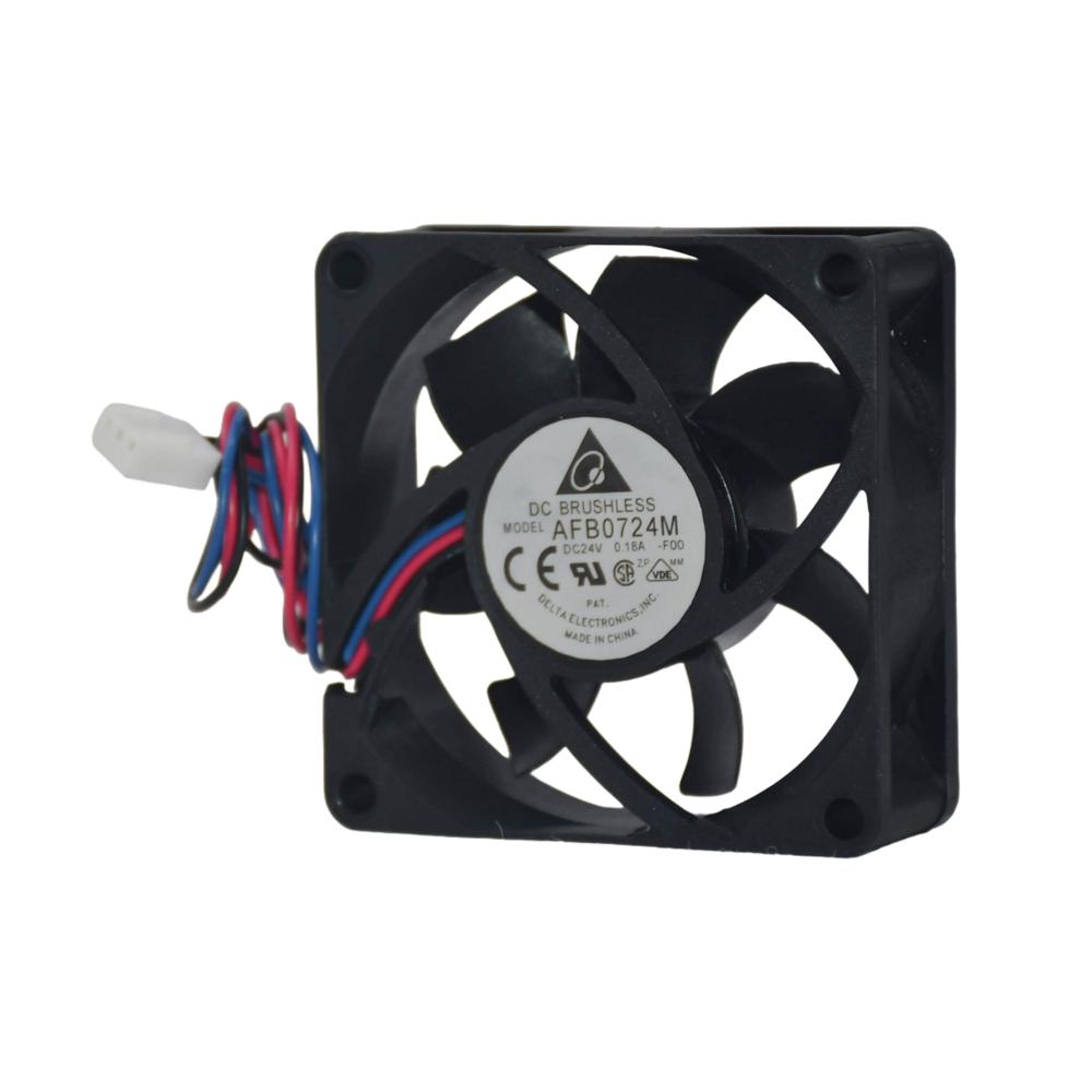 Delta AFB0724M 7025mm 24V 0.11A Cooling Fan Two-Wire Frequency Ball Bearing Plastic Blade Cooling Fan