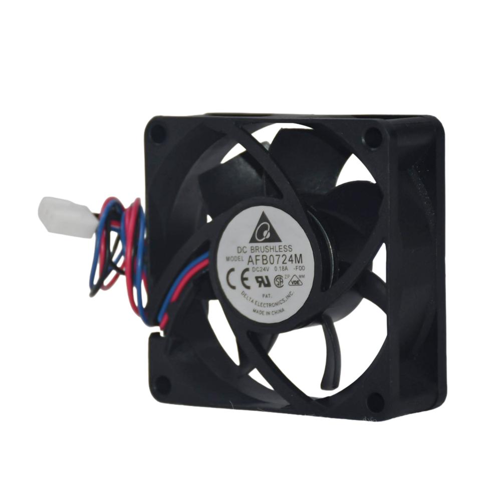 Delta AFB0724M 7025mm 24V 0.11A Cooling Fan Two-Wire Frequency Ball Bearing Plastic Blade Cooling Fan