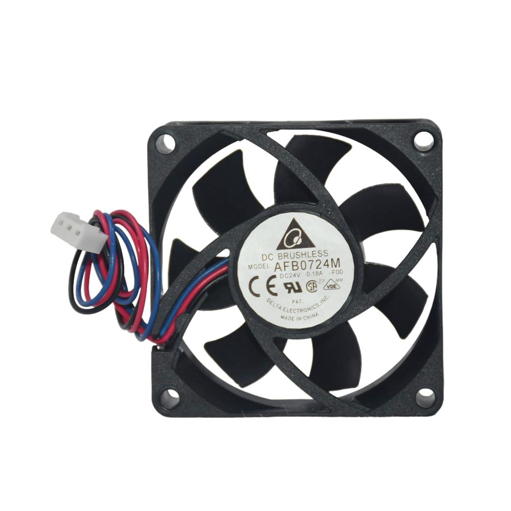 Delta AFB0724M 7025mm 24V 0.11A Cooling Fan Two-Wire Frequency Ball Bearing Plastic Blade Cooling Fan