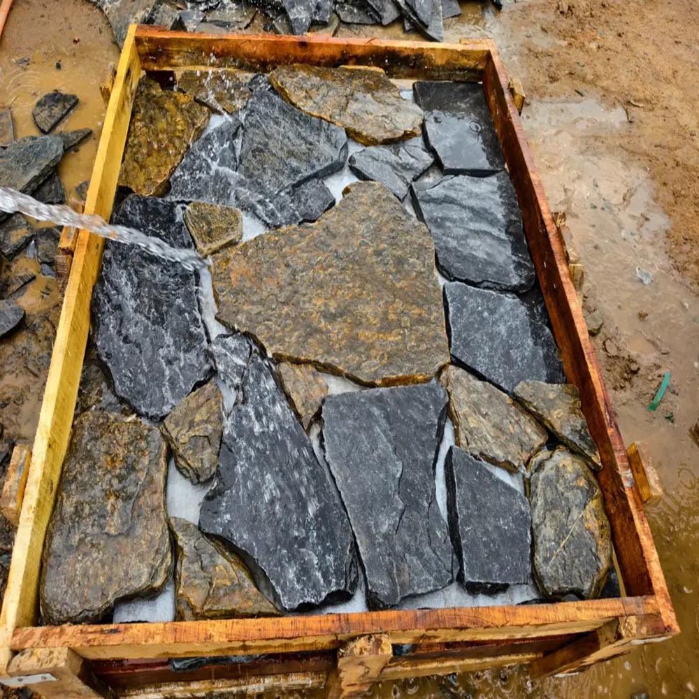 Monsoon Black Crazy Sandstone - Application: Floor