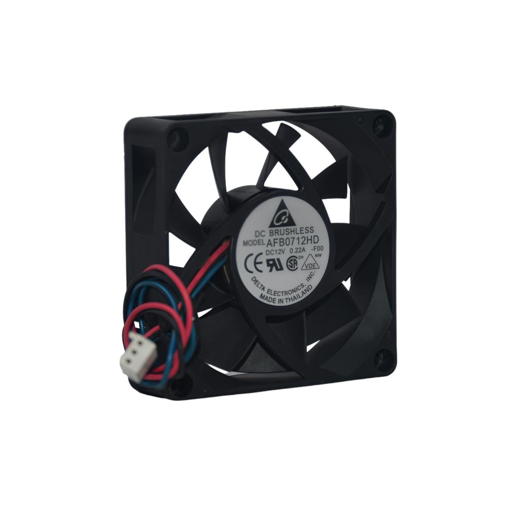 Delta AFB0712HD 7020mm 7cm 12V 0.22A 3-Wire Industrial Inverter Fan Double Ball Bearing Cooling Fan