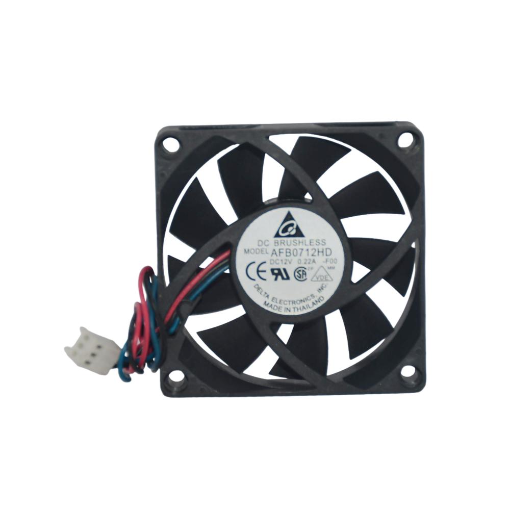 Delta AFB0712HD 7020mm 7cm 12V 0.22A 3-Wire Industrial Inverter Fan Double Ball Bearing Cooling Fan