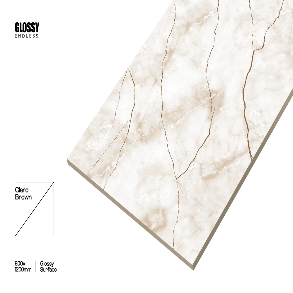 600X1200Mm Vitrified Tiles - Color: Browns / Tans