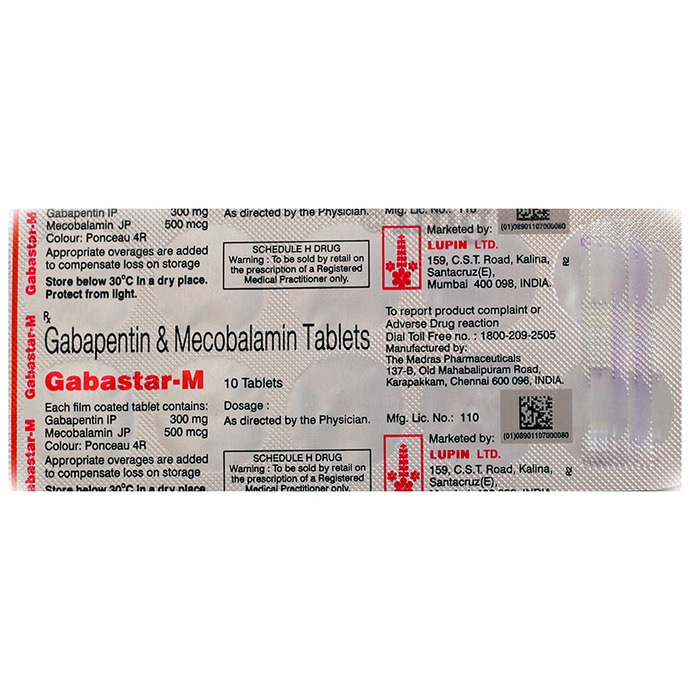 Gabapentin and Methylcobalamin 10x10 Tablets
