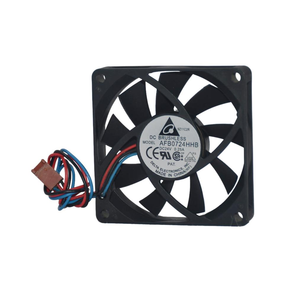 Delta AFB0724HHB 24V 0.25A 7020mm Axial Flow Inverter Ball Bearing Mount Plastic Blades Cooling Fan