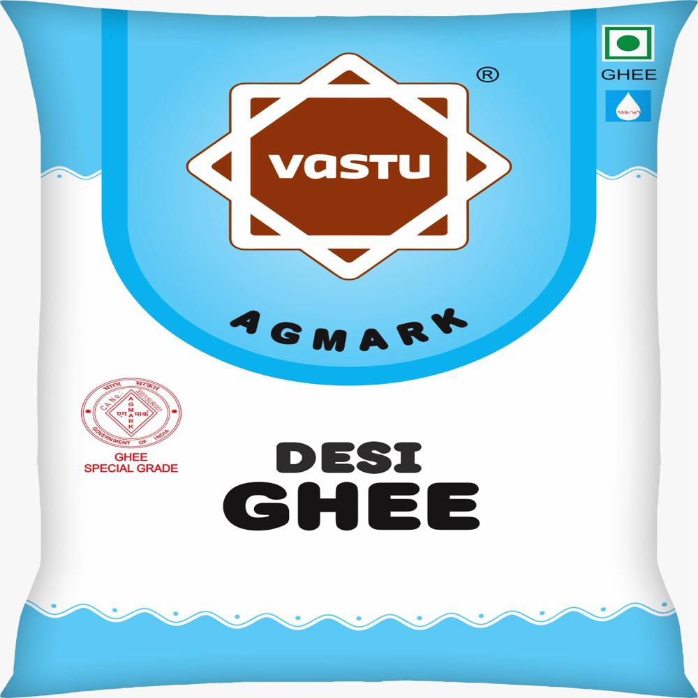 1 Ltr Regular Ghee Pouch - Color: Yellow