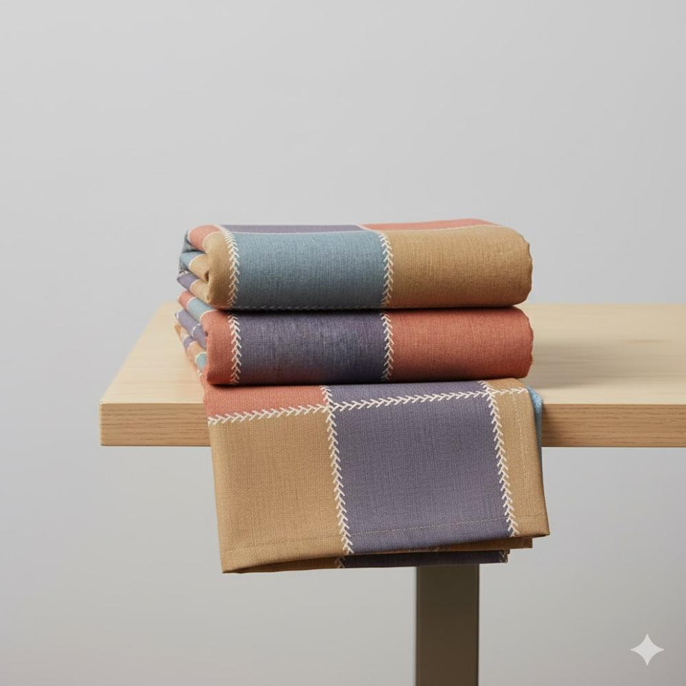 multi-color block pattern Fabric