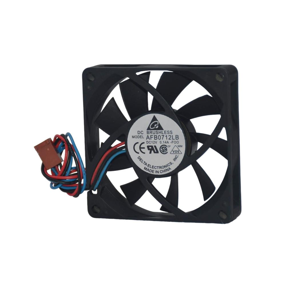 Delta AFB0712LB 12V 0.14A 7015 7CM 3-Wire Computer CPU Ball Bearing Industrial Electric Cooling Fan