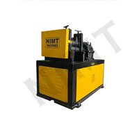 Steel Straightening Machine - Heavy-duty Steel Frame, 4000x1200x1500 Mm, Blue & White | 1 Mm Accuracy, Plc Controlled, Hydraulic Drive, Automatic Infeed, Conveyor Discharge