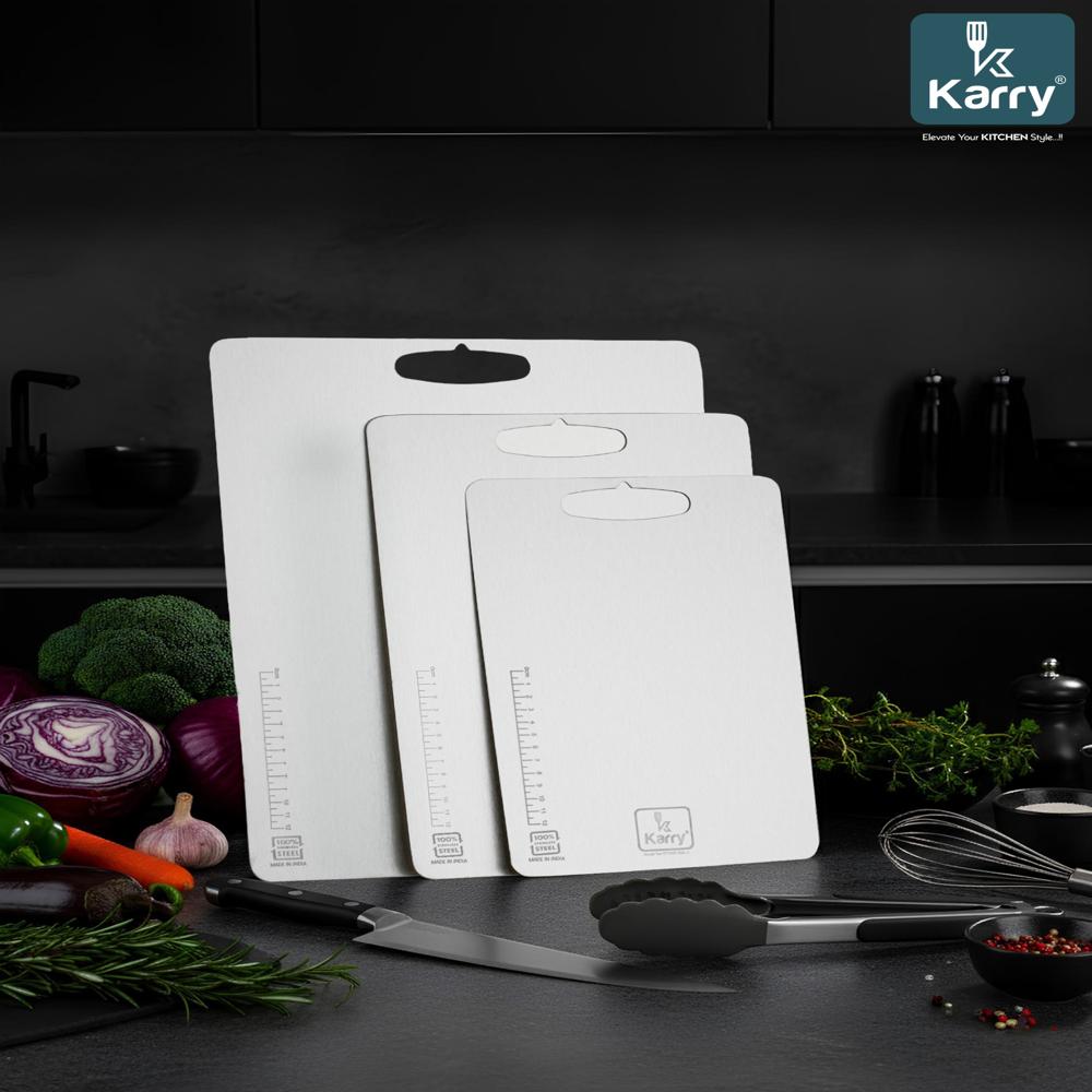 Stainless Steel (S.S.) Chopping Cutting Board Steeluxe Small(35/25 CM)