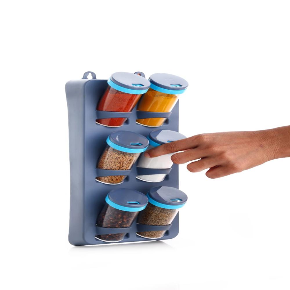 Spice Rack Wall Mounted 6 in 1
