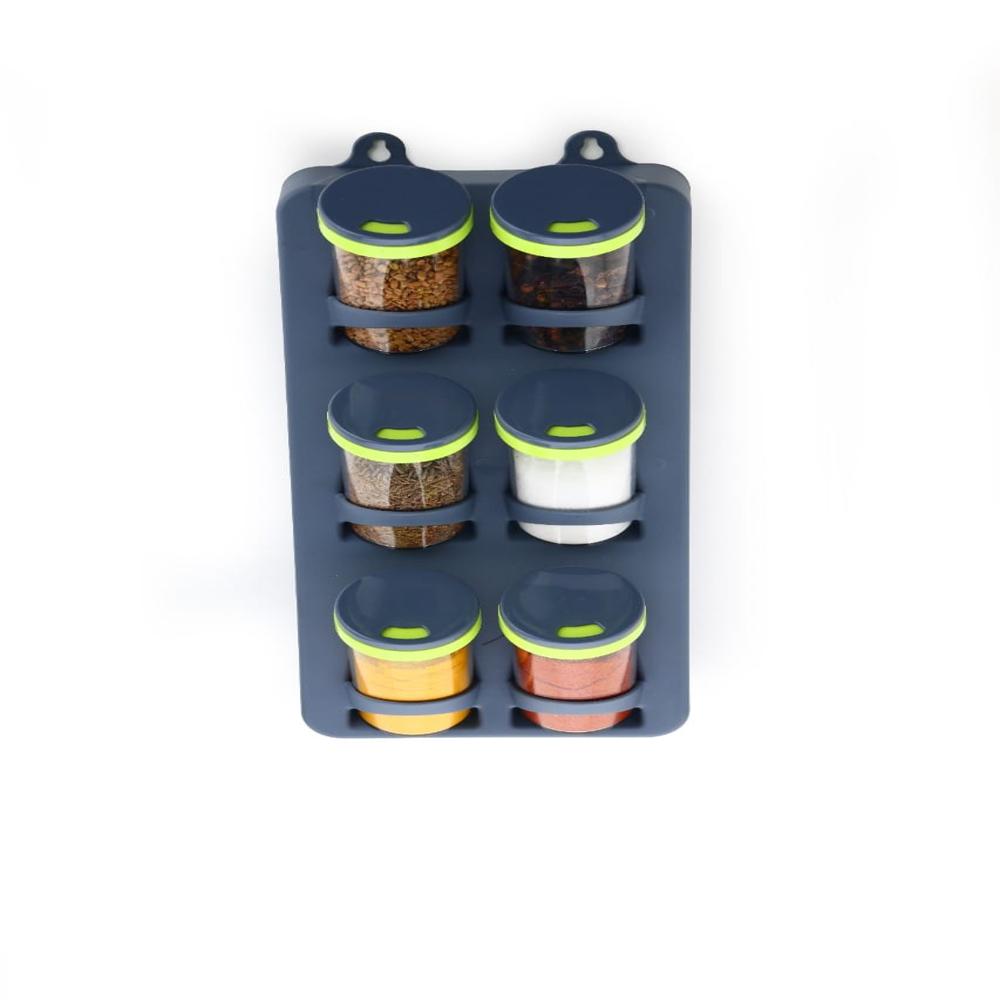 Spice Rack Wall Mounted 6 in 1