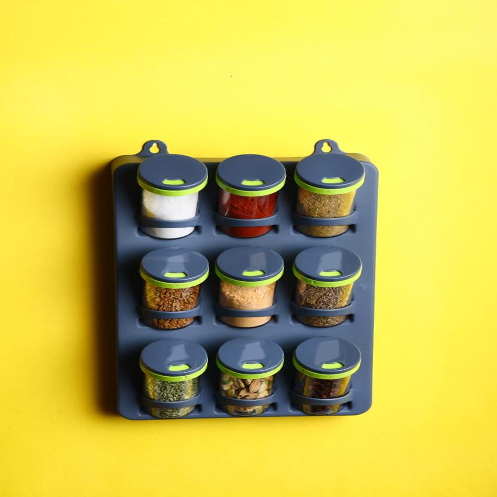 Spice Rack Wall Mounted 9 in 1
